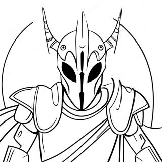 Menacing General Grievous With Lightsabers Coloring Page 24854-20112