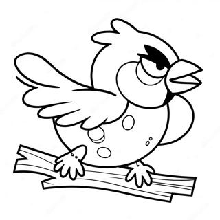 Red Angry Bird Flying Coloring Page 24864-20142