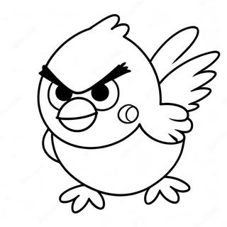 Red Angry Bird Flying Coloring Page 24864-20144