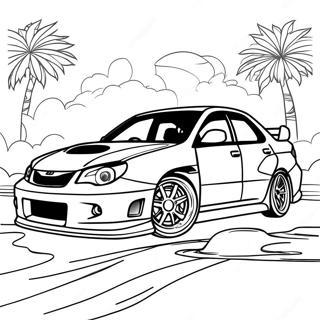 Subaru Wrx Racing Coloring Page 24874-20121