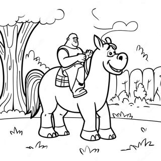 Shrek And Donkey Adventure Coloring Page 24894-20137