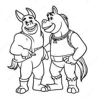 Shrek And Donkey Adventure Coloring Page 24894-20138