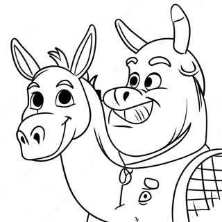 Shrek And Donkey Adventure Coloring Page 24894-20139