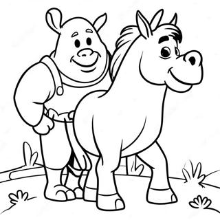 Shrek And Donkey Adventure Coloring Page 24894-20140