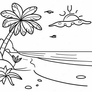 Costa Rica Beautiful Beaches Coloring Page 24904-20149