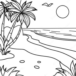 Costa Rica Beautiful Beaches Coloring Page 24904-20150