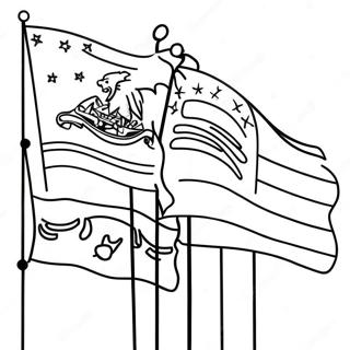 Hispanic Flags Coloring Page 24913-20154