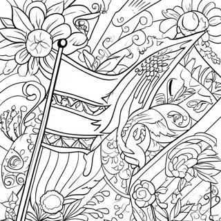 Colorful Hispanic Flags Coloring Page 24914-20157