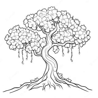 Cherry Blossom Coloring Pages