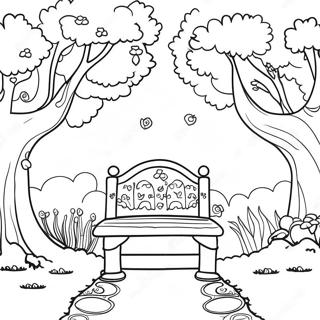 Beautiful Cherry Blossom Garden Coloring Page 24924-20165