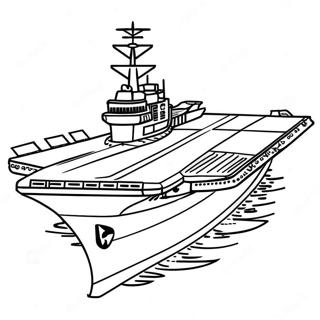 Aircraft Carrier Coloring Pages