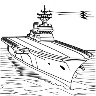 Aircraft Carrier Coloring Pages