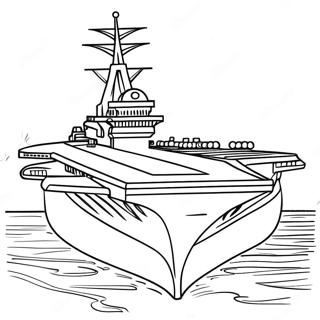 Military Aircraft Carrier Coloring Page 24954-20187