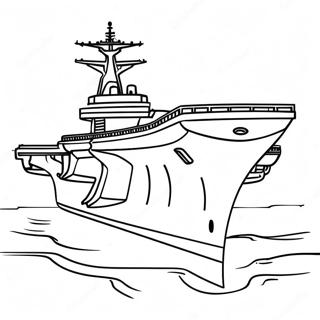 Military Aircraft Carrier Coloring Page 24954-20188