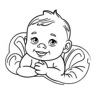 Newborn Baby Realistic Baby Coloring Page 25013-20235