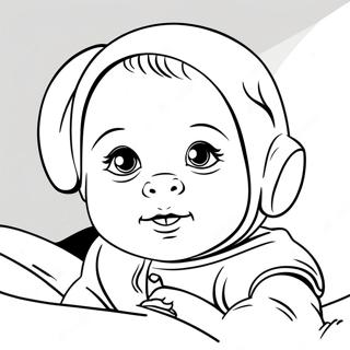 Newborn Baby Realistic Baby Coloring Page 25013-20236