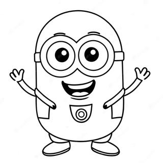 Happy Purple Minion Coloring Page 25024-20248