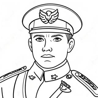 Patriotic Soldier Coloring Page 25034-20258