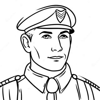 Patriotic Soldier Coloring Page 25034-20259