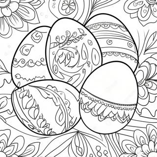 Elegant Easter Eggs Coloring Page 25054-20273