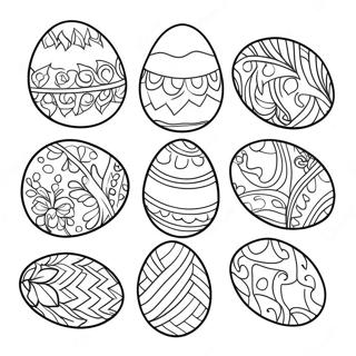 Elegant Easter Eggs Coloring Page 25054-20274