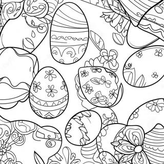 Elegant Easter Eggs Coloring Page 25054-20275