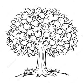 Beautiful Apple Tree In Bloom Coloring Page 25064-20281