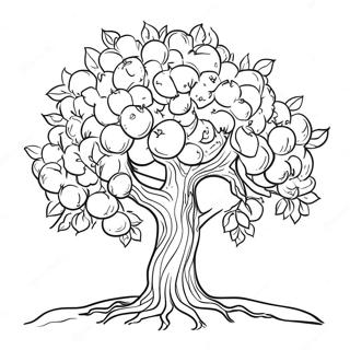 Beautiful Apple Tree In Bloom Coloring Page 25064-20283