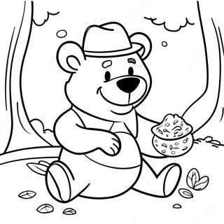 Yogi Bear Picnic Coloring Page 25074-20289