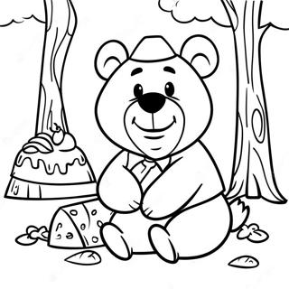 Yogi Bear Picnic Coloring Page 25074-20290