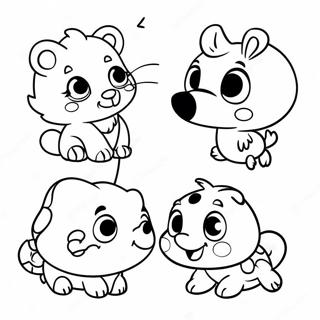 Cute Disney Baby Animals Coloring Page 25094-20308