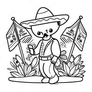 Mexican Independence Day Celebration Coloring Page 25103-20303