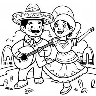 Mexican Independence Day Celebration Coloring Page 25103-20304