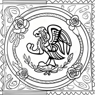 Vibrant Mexican Flag Coloring Page 25104-20313