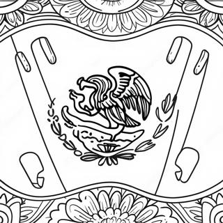 Vibrant Mexican Flag Coloring Page 25104-20314