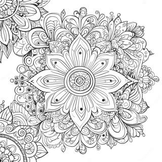 Intricate Floral Mandala Coloring Page 25114-20317