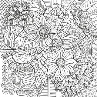 Intricate Floral Mandala Coloring Page 25114-20319