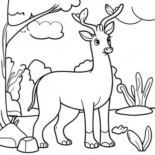 Animal Habitat Coloring Page 25163-20360