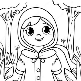 Adventurous Little Red Riding Hood Coloring Page 25194-20381