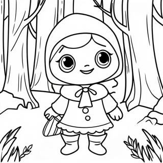 Adventurous Little Red Riding Hood Coloring Page 25194-20384