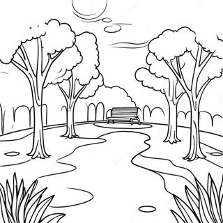 Charming Neighborhood Park Coloring Page 25214-20400