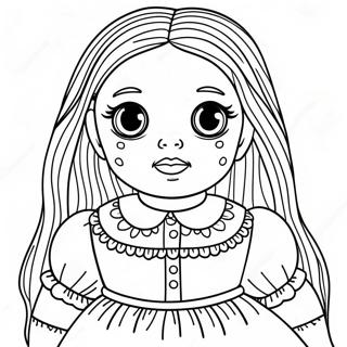 Creepy Doll Coloring Pages