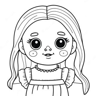 Creepy Doll Coloring Page 25243-20414