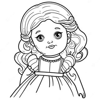 Haunted Doll Coloring Page 25244-20419