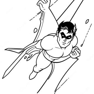 Nightwing In Action Coloring Page 25254-20429