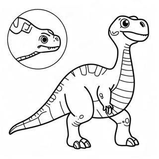 Dinosaur Fossil Coloring Pages