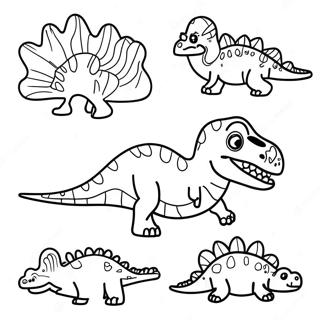 Dinosaur Fossil Coloring Page 25263-20434