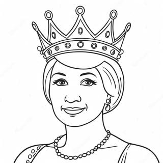 Queen With A Crown Coloring Page 25274-20442