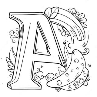 Disney Alphabet Coloring Page 25283-20450