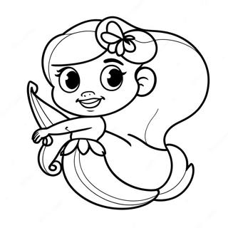 Ariel From Disney Alphabet Coloring Page 25284-20453